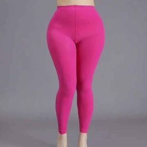 Plus Size Hot Pink Nylon Leggings